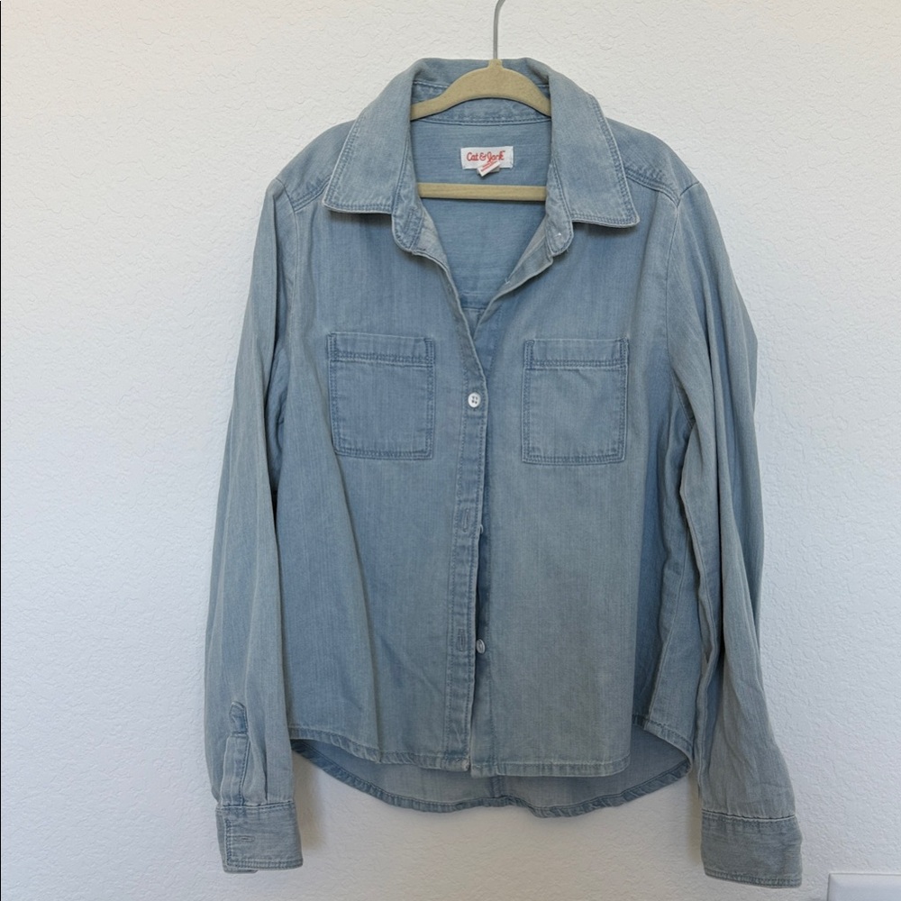 Cat & Jack Soft Blue Button-Up Shirt